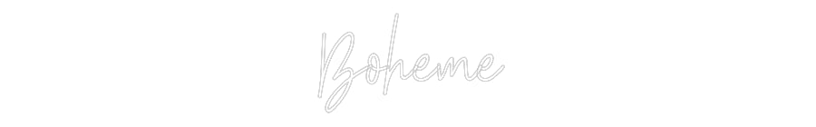 néon personnalisé Boheme