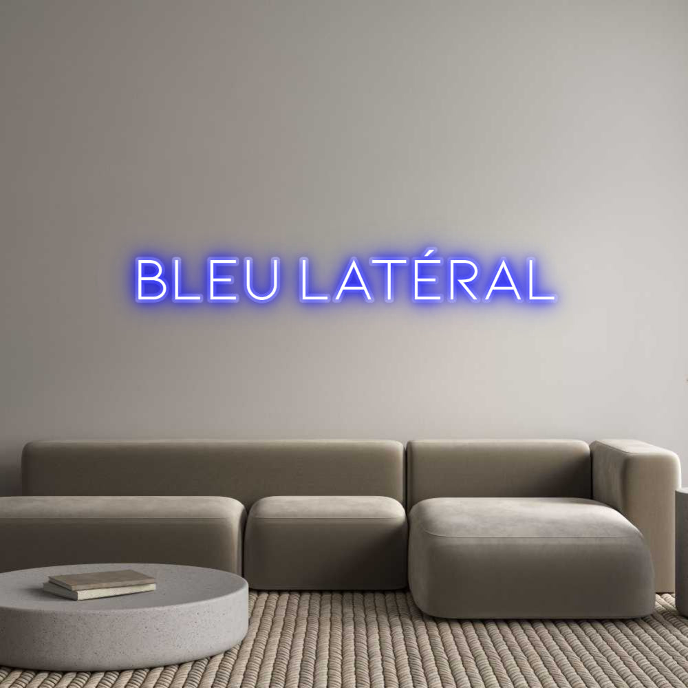 Néon personnalisé BLEU LATÉRAL