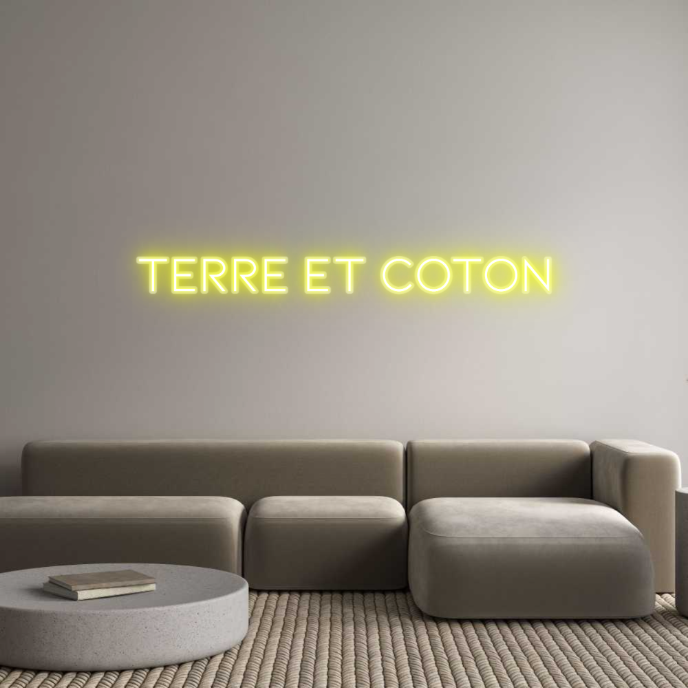 Néon personnalisé Terre et Coton