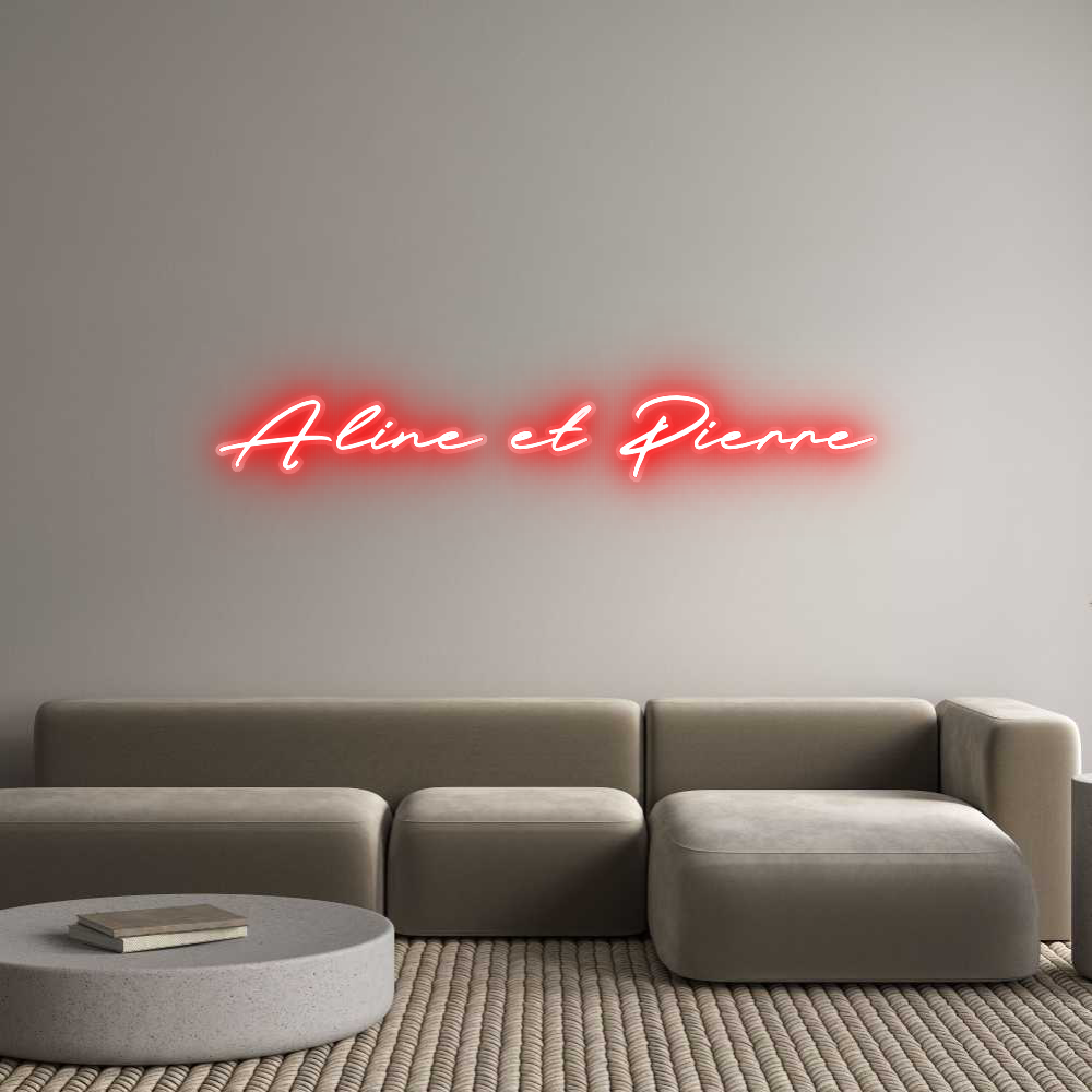 Néon personnalisé Aline et Pierre
