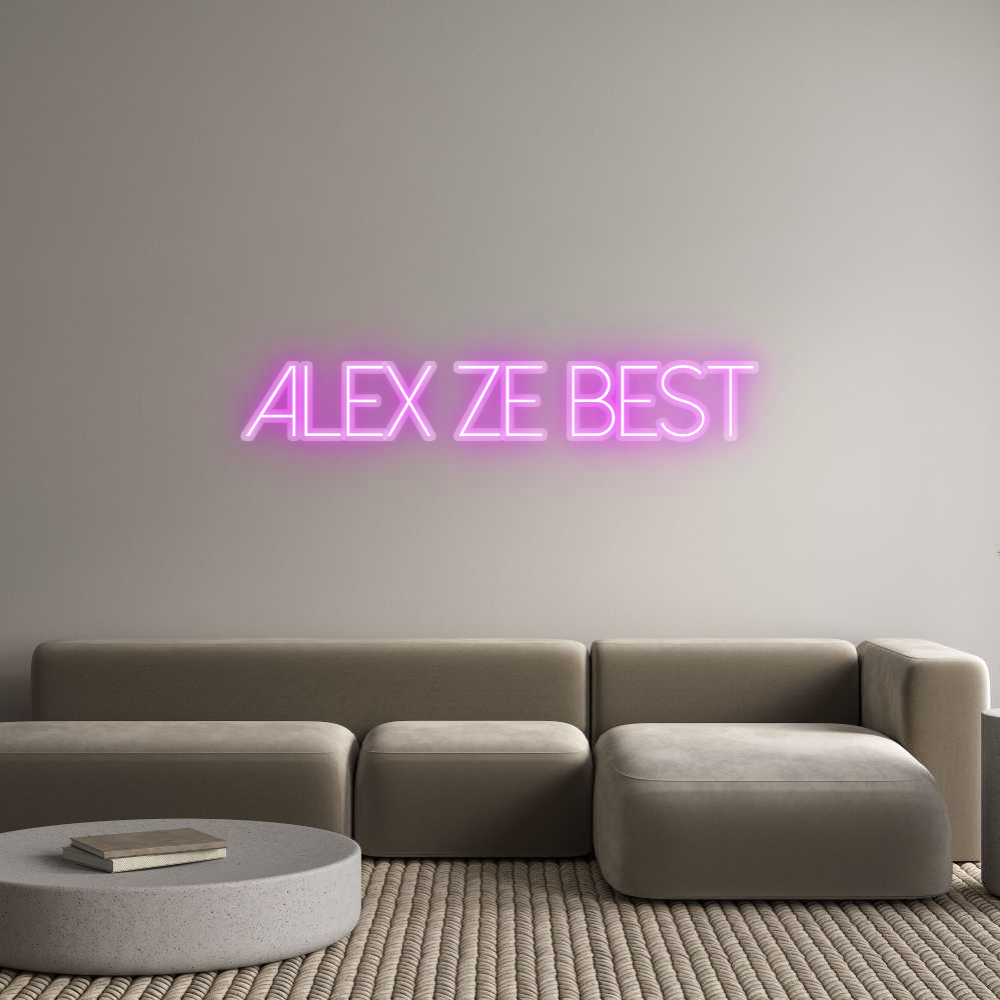 Néon personnalisé ALEX ZE BEST
