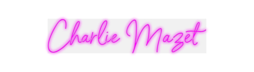 néon personnalisé Charlie Mazet