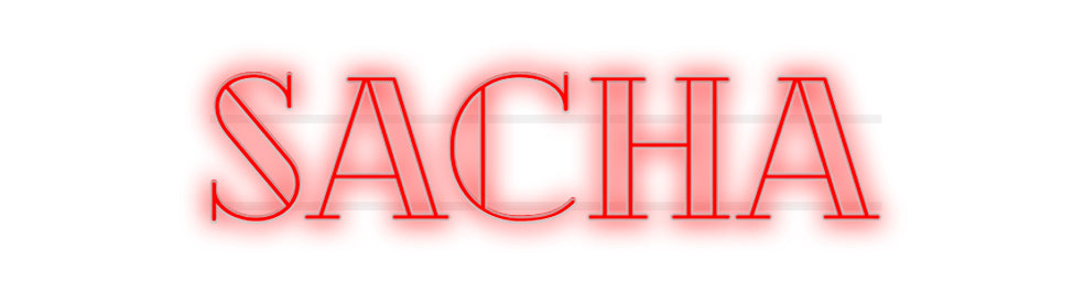 néon personnalisé sacha