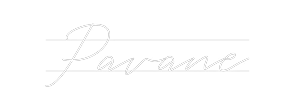 néon personnalisé Pavane