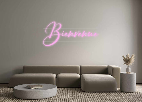 néon personnalisé Bienvenue
