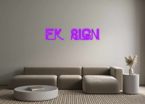 néon personnalisé FK sign