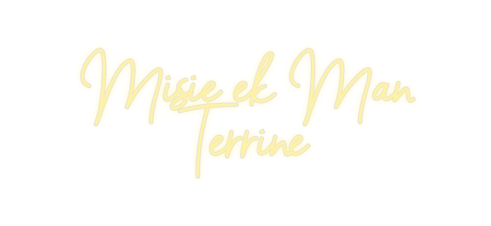 néon personnalisé Misié ek Man ...