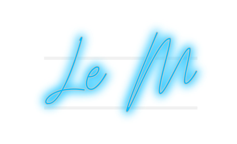 néon personnalisé Le M