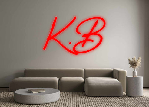 néon personnalisé K.B