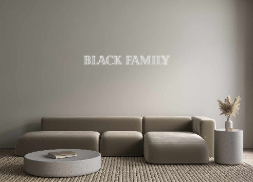néon personnalisé Black Family