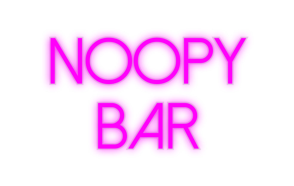 néon personnalisé Noopy 
Bar