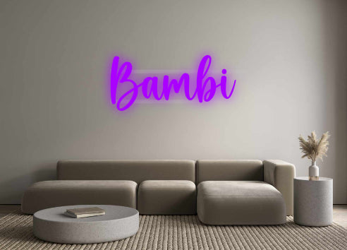 néon personnalisé Bambi