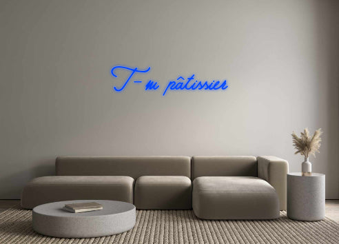 néon personnalisé T-m pâtissier