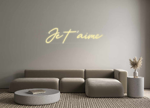 néon personnalisé Je t’aime