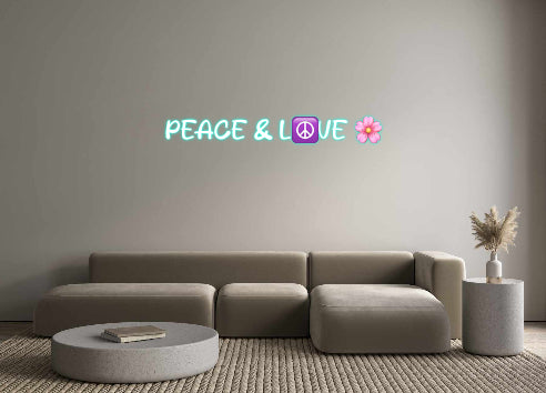 Néon personnalisé PEACE & L☮️VE...
