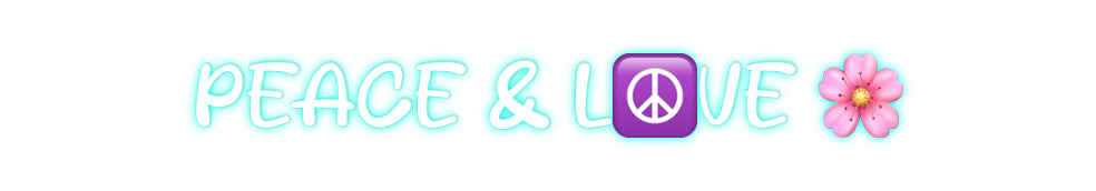 Néon personnalisé PEACE & L☮️VE...