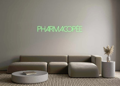 Néon personnalisé PHARMACOPÉE