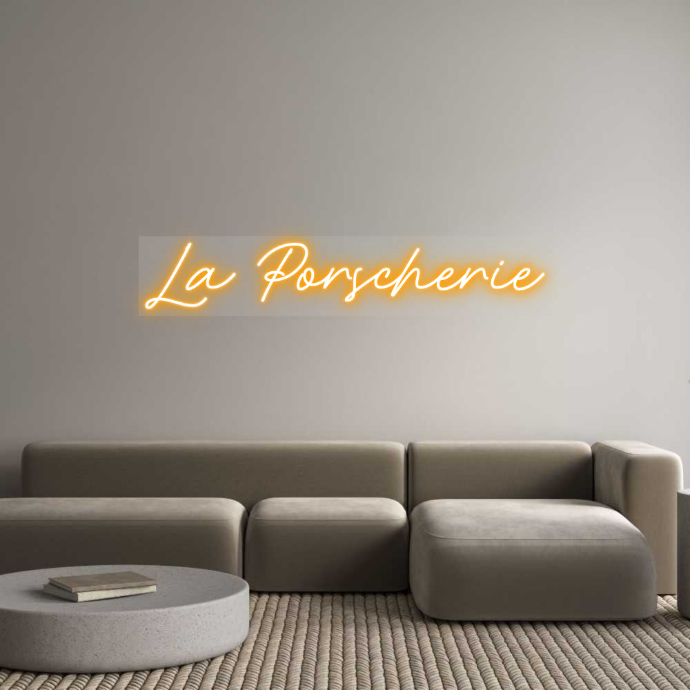 Néon personnalisé La Porscherie