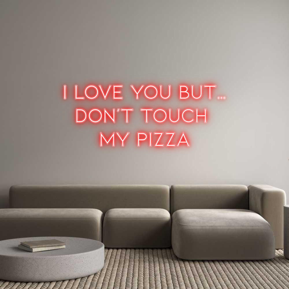Néon personnalisé I LOVE YOU BU...