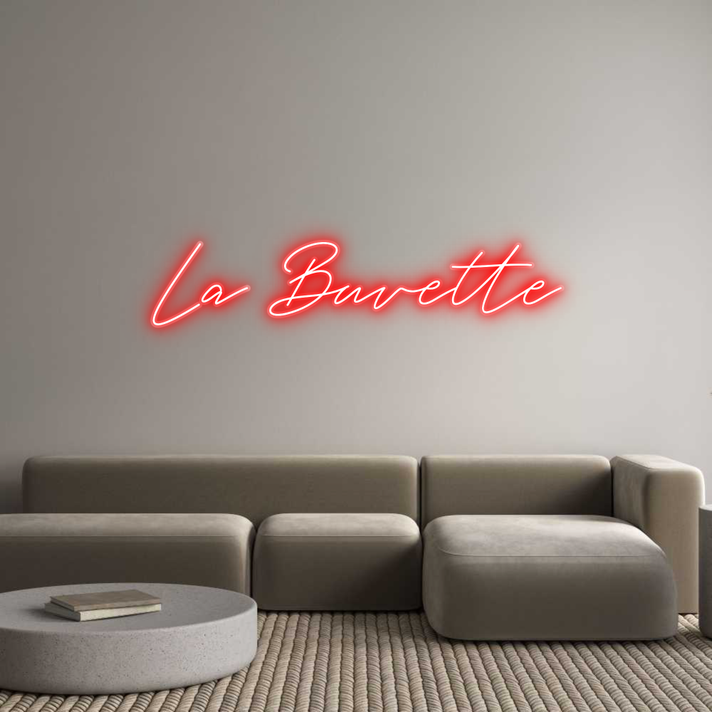 Néon personnalisé La Buvette